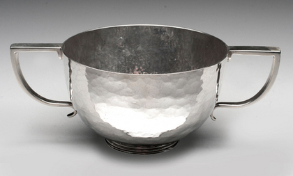 Arts & Crafts Hand Hammered Silver Sugar Bowl - Philip Alexander